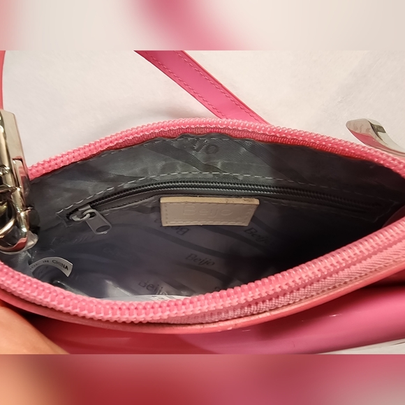 Beijo Bubble Pink Mini Bag With Short And Crossbody Strap Barbie Pink Hot Pink - Picture 7 of 7